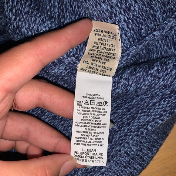 L.L. Bean Cotton Knit Zip Up Sweater - Picture 6 of 8